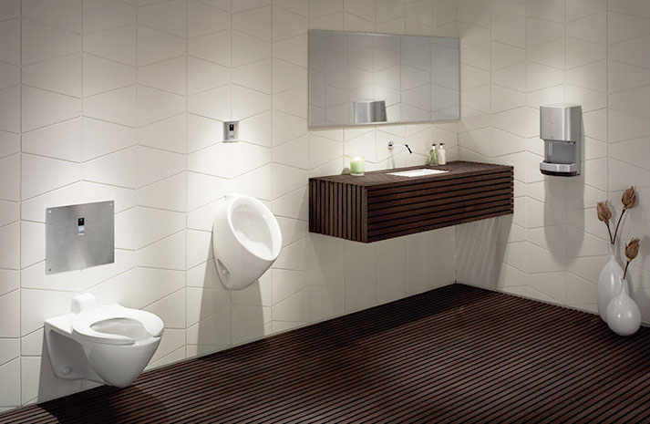 Modern commercial bathroom